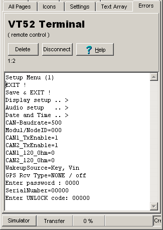 Screenshot of the Remote Control client