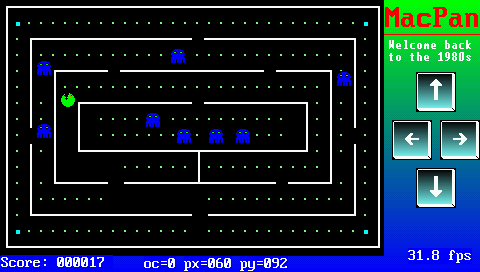 Sprite graphics in demo 'MacPan'
