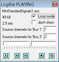 screenshot of the 'Logfile Replay Utility'