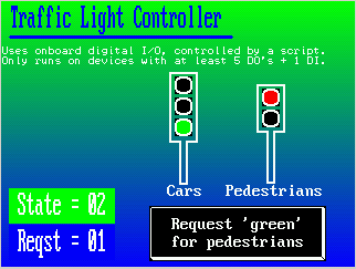 screenshot of the 'traffic light' demo
